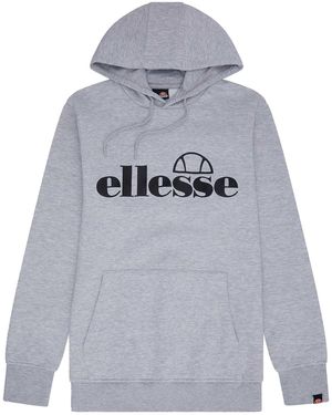 Ellesse Logo Hoodie Marl) - Grey