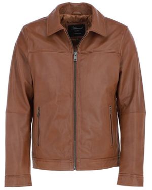 Ashwood Leather Real Brando Jacket - Brown