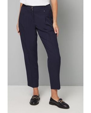 Wallis Petite Smart Tapered Leg Trousers - Blue