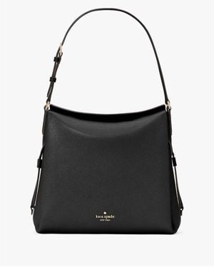 Kate Spade Dumpling Pebbled Leather Large Shoulder Bag - Black