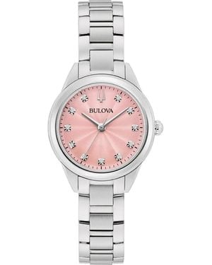 Bulova Sutton Watch 96P249 Stainless Steel (Archived) - Pink