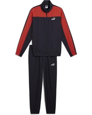 PUMA Woven Colourblock Tracksuit - Red