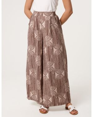 Blue Vanilla Wide Leg Trouser - Brown