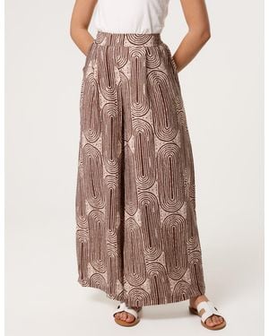 Blue Vanilla Wide Leg Trouser - Brown