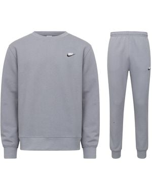 nike grey sweatsuit set