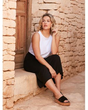 Live Unlimited Stretchy Jersey Midi Skirt - Brown