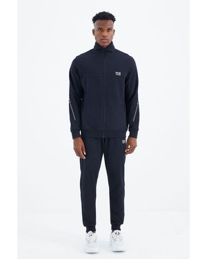 TOMMY LIFE Fleece Sweatshirt And Trousers Set - Blue