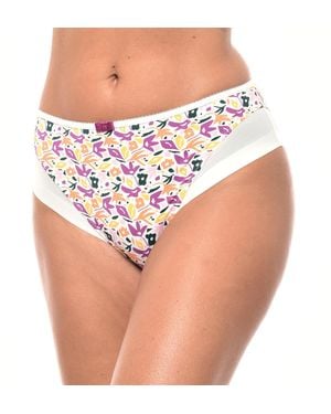DIM Generous Elastic And Breathable Fabric Knickers 00A63 For Offers Comfort And Natural Movement - Pink