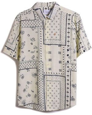 Farah Marcus Print Shirt - Grey