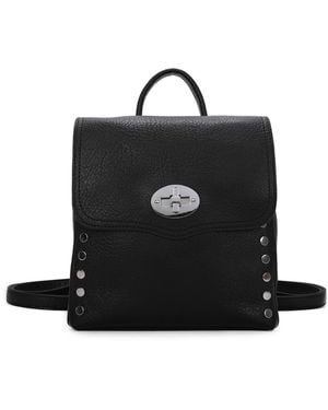 SVNX Square Faux Leather Backpack - Black