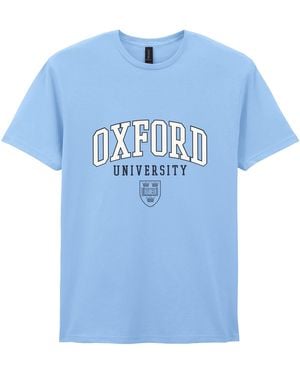 Park Fields Oxford Heritage Varsity Crest T-Shirt Cotton - Blue