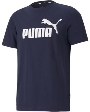 PUMA Essentials Logo T-Shirt - Blauw