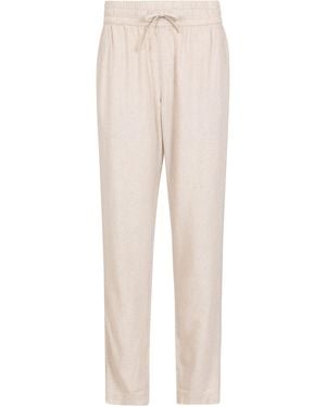 Mountain Warehouse 'Breeze' Linen Blend Trousers With Multiple Pockets Casual Summer Trousers - Natural