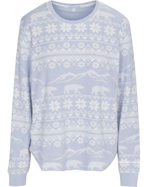 Pj Salvage Snowflake Shirt - Blue