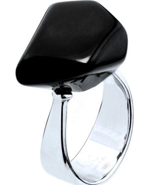 Gc Cwr90706-56 Ladies Ring Sterling - Black
