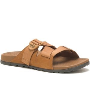 Chaco Lowdown Flatform Open Toe Slides - Brown