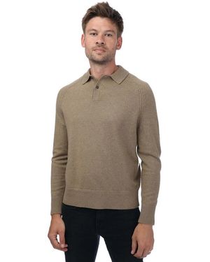 Ted Baker Karolt Kabel Kasjmier Gestructureerd Poloshirt (tan) - Bruin