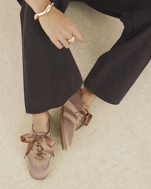 River Island Trainers Lace Up Pu - Natural