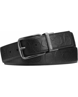 COACH Harness Buckle Cut To Size Reversible Belt, 38 Mm - Black