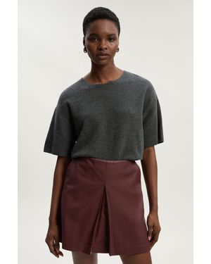 Karen Millen Faux Leather Skort - Red