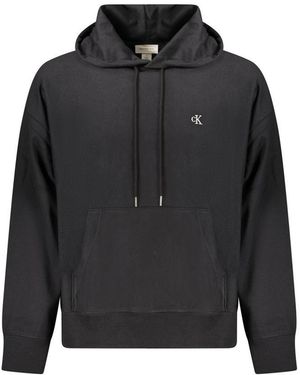 Calvin Klein Hooded Pullover Sweatshirt - Black