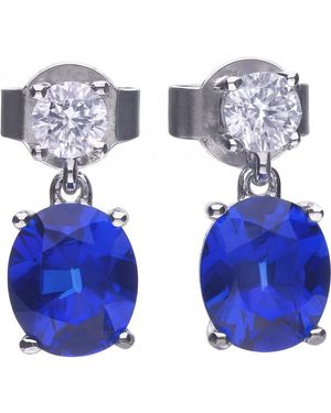 Diamonfire 6220531089 Ladies Earrings Sterling - Blue