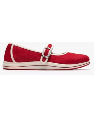 Clarks Brinkley Janey Shoes - Red