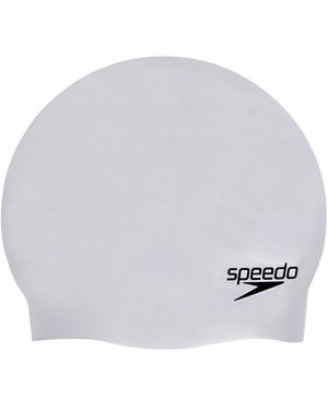 Speedo Adult 3d Silicone Swim Cap Voor Volwassenen (zilver) - Wit