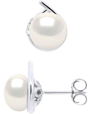 Ateliers Saint Germain Earrings Surroundings Diamonds 0,03 Cts - White