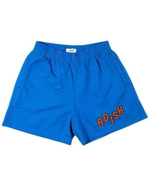 Adish Tatreez Logo French Terry Shorts - Blue
