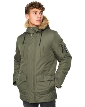 Crosshatch Parkmoore Parka Jacket - Green