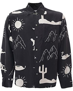 4SDESIGNS Scarf Bd Shirt Silk - Black