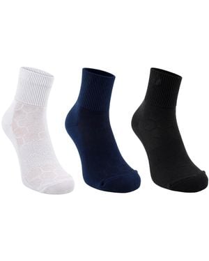 Asics 3-Pack Easy Quarter Multicolur Socks - Blue