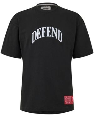 DFND London Summer Core Lettering Regular Fit T-Shirt - Black