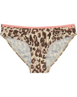 Regatta Ladies Aceana Leopard Print Bikini Bottoms - White