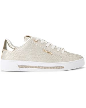 Carvela Kurt Geiger Diamond Branded Faux-Leather Trainers - White