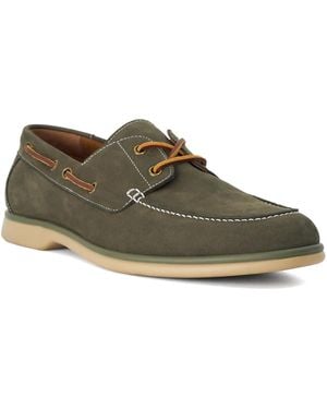 Dune Buoy Suede Boat Shoes - Green