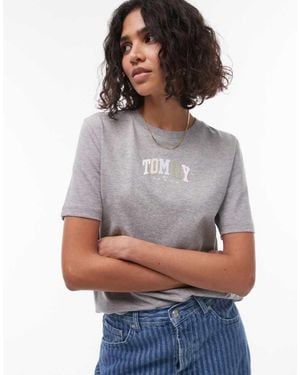 Tommy Hilfiger Multicolour Varsity Logo T-Shirt - Grey