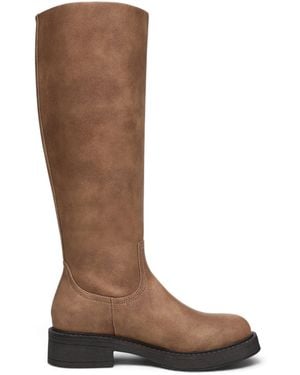 Blowfish Faux Leather High Riding Boots - Brown