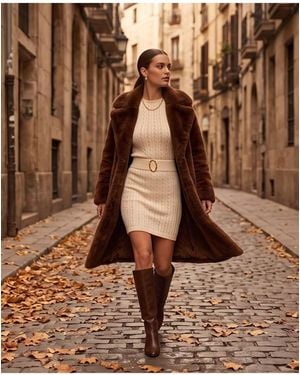 RYVAN Knit Dress - Brown