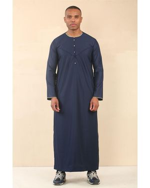 Thobez Omani Eid Thobe Saudi Emirati Jubba Robe - Blue