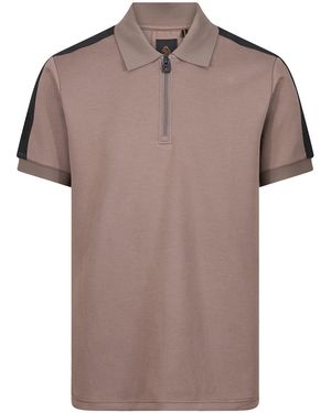 Luke 1977 Caltech Trim Tape Zip Polo - Brown