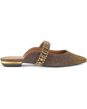 Kurt Geiger Kgl Embellished Flat Sandals - Brown