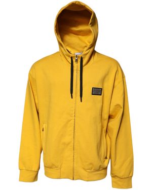 Dolce & Gabbana Zip-up Gebreide Hoodie - Geel