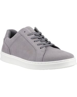 Hush Puppies Madden Suede Trainers - Grey