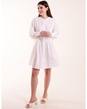 Blue Vanilla Tiered Shirt Mini Dress - Pink