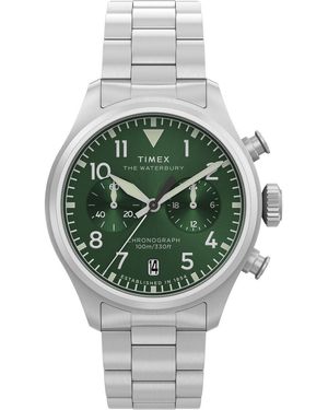 Timex Waterbury Ace Watch Tw2Y19100 Stainless Steel - Grey