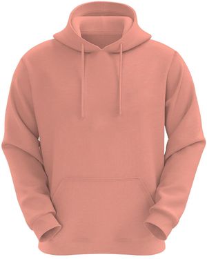 VR2 Denim Plain Hoodie Long Sleeve Pullover - Pink