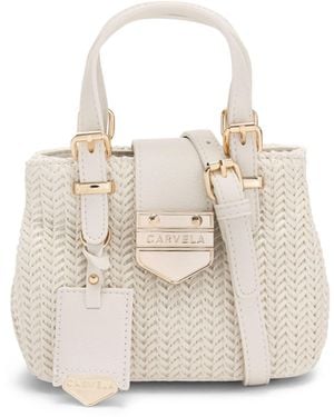 Carvela Kurt Geiger Maria Micro Weave Bag - White
