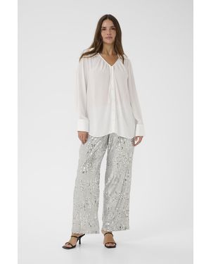 Kaffe Overhemd Met Lang Mouwen Kcgina Overhemd Met Lang Mouwen Regular Fit - Wit